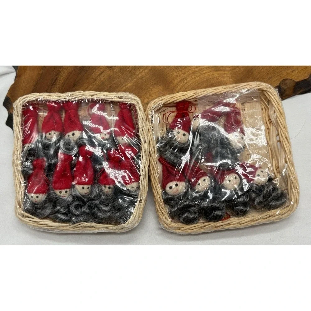 IKEA Elves Santa Mini Kotte Christmas Set of 18 Bearded Mini Gnome Ornaments